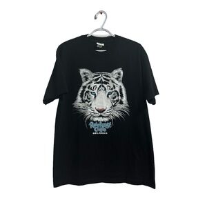 Vintage Rainforest Cafe Orlando Bengal Tiger Glitter Big Print Graphic T-Shirt
